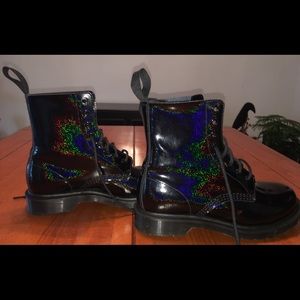 Dr. Martens Pascal Iridescent Glitter Boots Size 8
